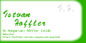 istvan hoffler business card